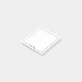 白黒ガーリーモノグラムのフルネーム ポストイット (アングル)