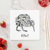 白黒キウイ スタンダードランチョンナプキン (インサイチュ)