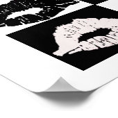 白黒キスポスター ポスター (角)