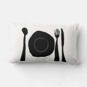白黒キッチンアート ランバークッション (裏面)