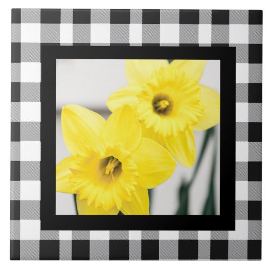 白黒キッチンデコール タイル (正面)