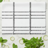 白黒キッチンハンドストライプタオル キッチンタオル (折り畳み)