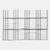 白黒キッチンハンドストライプタオル キッチンタオル (横)