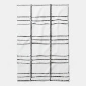 白黒キッチンハンドストライプタオル キッチンタオル (縦)