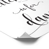 白黒キッチン引用文タイポグラフィポスター ポスター (角)