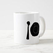 白黒キッチン用品 ジャンボコーヒーマグカップ (正面右)