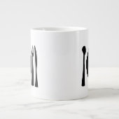 白黒キッチン用品 ジャンボコーヒーマグカップ (正面)
