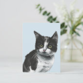 白黒キッテンスケッチ ポストカード (スタンド正面)