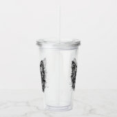 白黒キッテン顔 アクリルタンブラー (右)