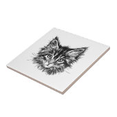 白黒キッテン顔 タイル (側面)