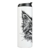 白黒キッテン顔 タンブラー (回転左)