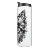 白黒キッテン顔 タンブラー (回転右)