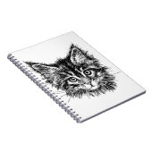 白黒キッテン顔 ノートブック (右側)