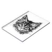 白黒キッテン顔 ノートブック (左側)