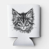 白黒キッテン顔 缶クーラー (裏面)