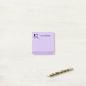 白黒キティ猫なびくハロー誕生日 ポストイット (デスク上)