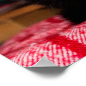 白黒キティ猫カスタマイズ可能ポスター ポスター (角)