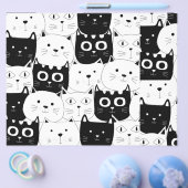 白黒キティ猫スクラップブック紙 チラシ (シングル)