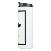 白黒キノコイラストレーション漫画 タンブラー (回転右)