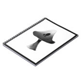 白黒キノコイラストレーション漫画 ノートブック (左側)