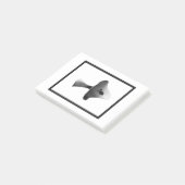 白黒キノコイラストレーション漫画 ポストイット (アングル)