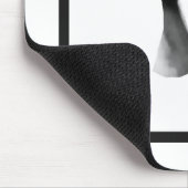 白黒キノコイラストレーション漫画 マウスパッド (コーナー)