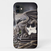 白黒キャッスルガルゴイル Case-Mate iPhoneケース (裏面)