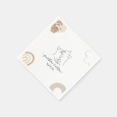 白黒キャッツ結婚ミニマル婚約 スタンダードカクテルナプキン (角)