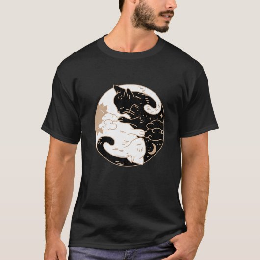 白黒キャットイン及びヤンキャットギフト Tシャツ (正面)