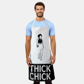 白黒キャットウォークシック エプロン (着用した状態)