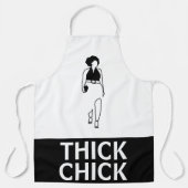 白黒キャットウォークシック エプロン (正面)