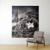 白黒キャットガルゴイル タペストリー (インサイチュ)