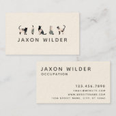 白黒キャットシルエットクラミニマルウ 名刺 (正面/裏面)