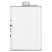 白黒キャットモマポープリントデザイン フラスク (裏面)