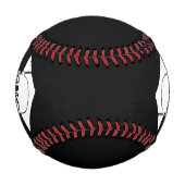 白黒キャップとガウンの卒業 野球ボール (正面)