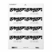 白黒キャビアのドットパーティーパッケージラベル ラベル (フルシート)