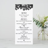 白黒キャビアのドットモダンのメ結婚ニュー メニュー (スタンド正面)