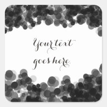 白黒キャビアエレガントパーティーの好意ステッカー