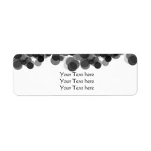 白黒キャビア結婚ドット住所 シール