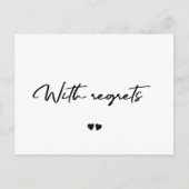 白黒キャンセルのお知らせを後悔して ポストカード (正面)