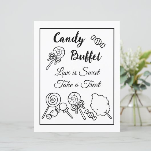 白黒キャンディビュッフェ結婚ーの看板 (スタンド正面)