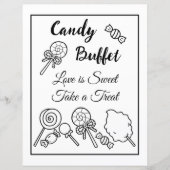 白黒キャンディビュッフェ結婚ーの看板 (正面)