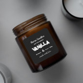 白黒キャンドルパーソナライズされたラベル スクエアシール