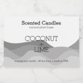 白黒キャンドル製品ラベルシール フードラベル (シングルラベル)