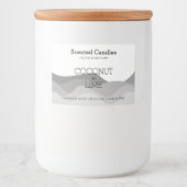 白黒キャンドル製品ラベルシール フードラベル (正面)