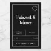 白黒キャンドル製品ラベルシール フードラベル (シングルラベル)