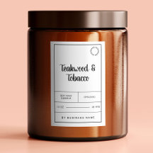 白黒キャンドル製品ラベルシール