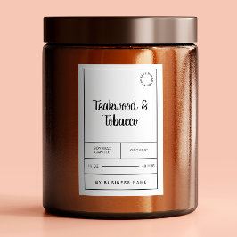 白黒キャンドル製品ラベルシール フードラベル