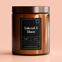 白黒キャンドル製品ラベルシール