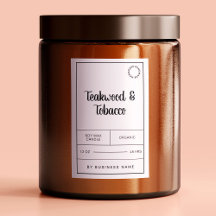 白黒キャンドル製品ラベルシール